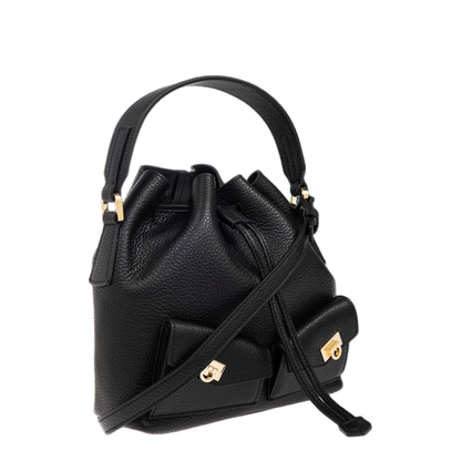 Leather Bucket Shoulder Bag - Image 4