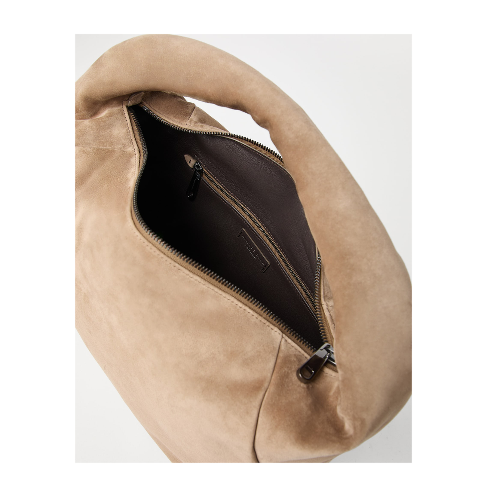 BC Duo Suede Shoulder Bag Light Brown - Image 5