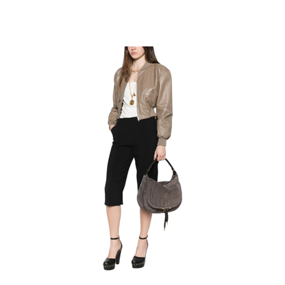 Marcie Suede Calfskin Shoulder Bag - Kohl Brown - Image 2