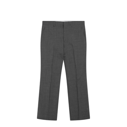 Grey Flared Wool Trousers - Image 1