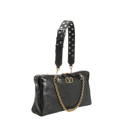 Panthea Nappa Leather Shoulder Bag - Black - Image 2