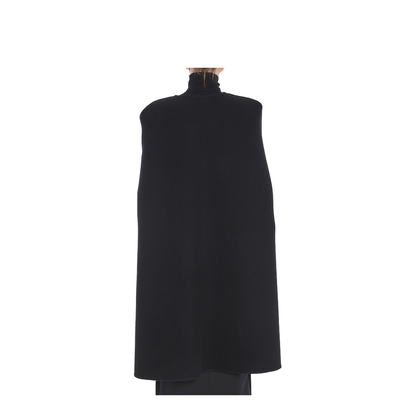Fluffy Cashmere Blend Cape - Image 4