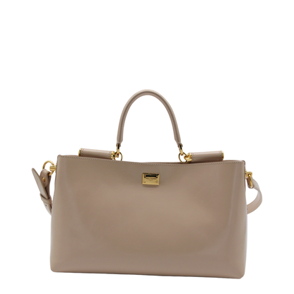 Handbag in Flesh-Coloured Leather - Image 6