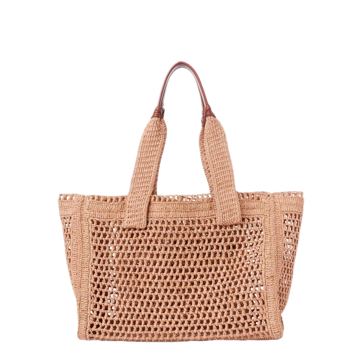 Summer Banana East-West Raffia Tote Bag - Summery Beige - Image 2