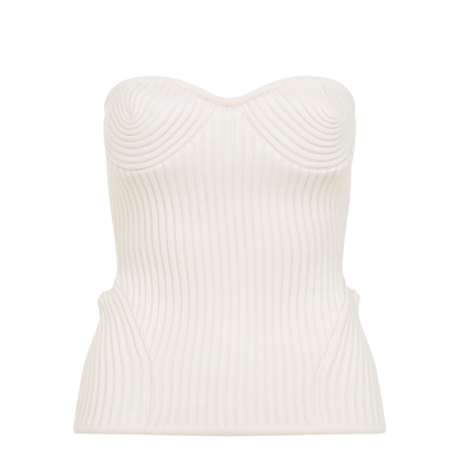 Merino Wool Ribbed Stretch Corset - Image 2