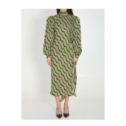 Printed Silk Dress - Image 1