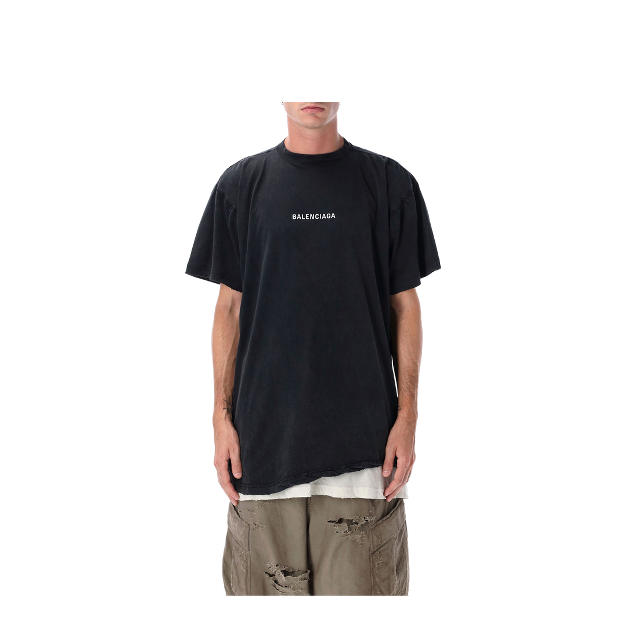 Back Double T-Shirt in faded black - Image 1