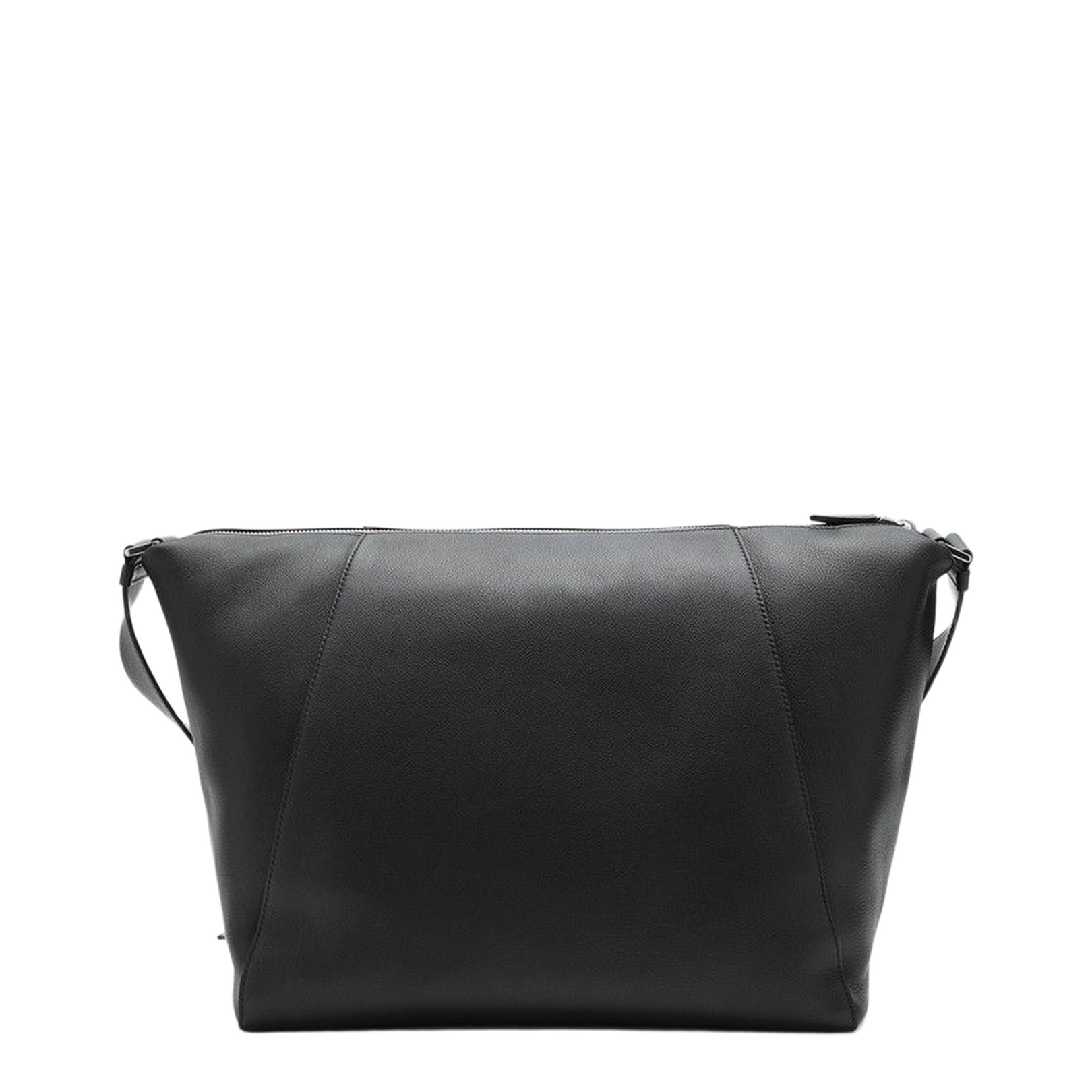 Black Large Leather Shoulder Bag - Image 2
