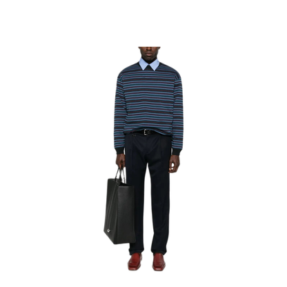 Tapered Leg Wool Trousers - Image 2