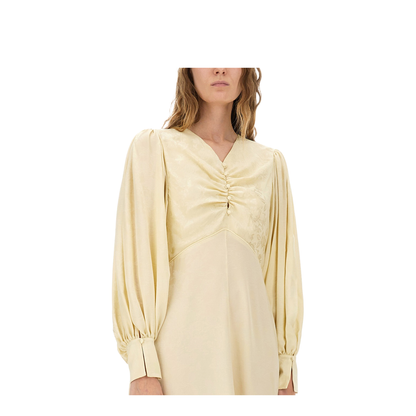 Ruched Silk Dress - Image 4