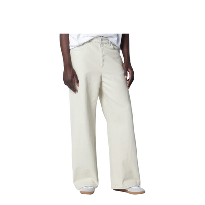 Wide-leg light blue bleached jeans - Image 1