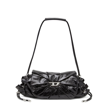 Scrunch-D-Small Shoulder Bag In Shiny Scrunched Leather - Image 1