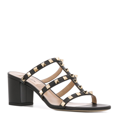 Rockstud Calfskin Leather Slide Sandal 60 Mm - Image 4