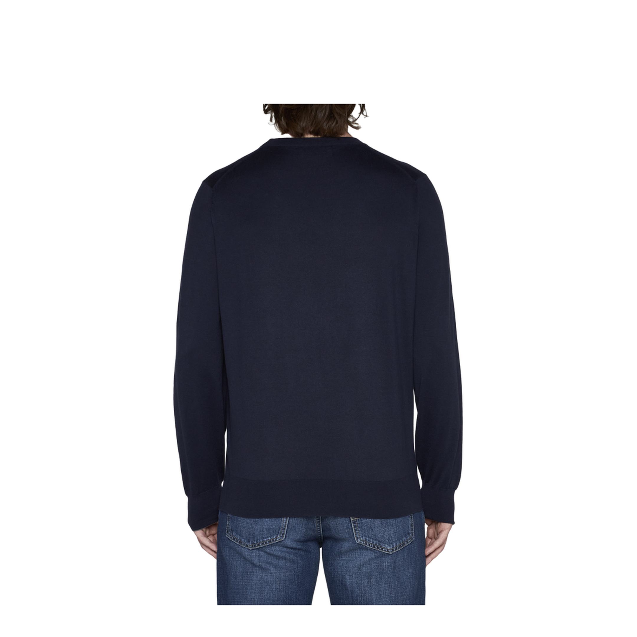 Navy Blue Cotton Sweater - Image 4