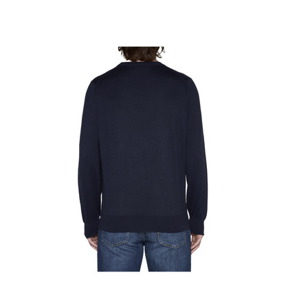 Navy Blue Cotton Sweater - Image 4