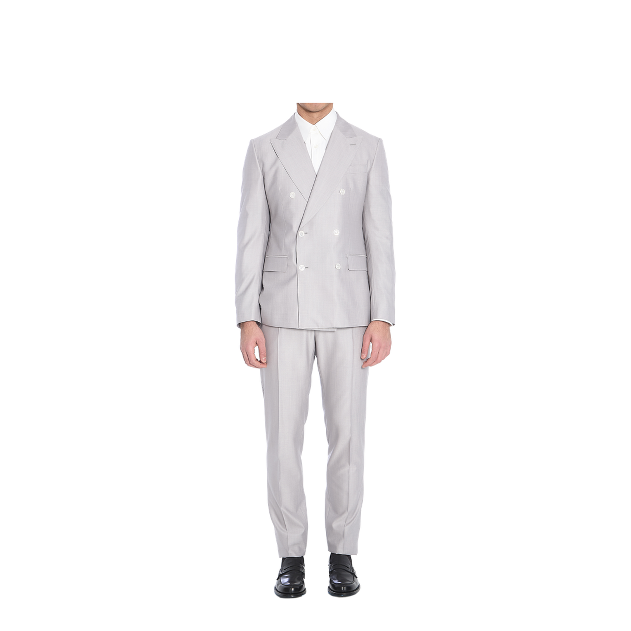 Deconstructed Double-Breasted Wool and Silk Suit - Image 1