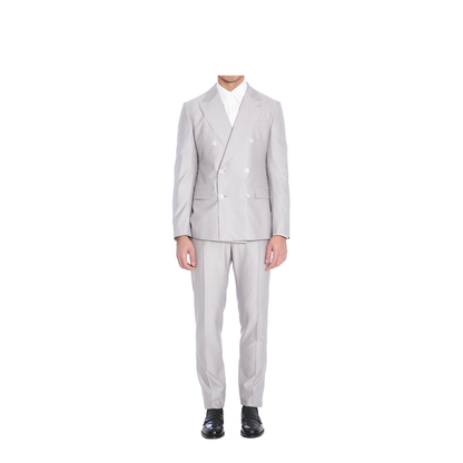 Deconstructed Double-Breasted Wool and Silk Suit - Image 1