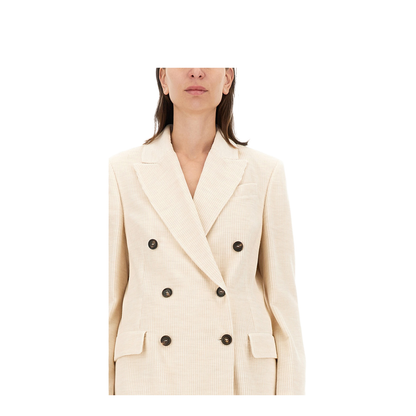 Double Breasted Jacket Beige - Image 4