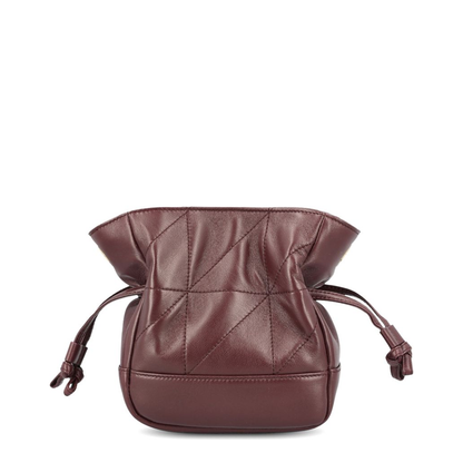 Jamie Mini Lambskin Shoulder Pouch - Rouge Cabernet - Image 4