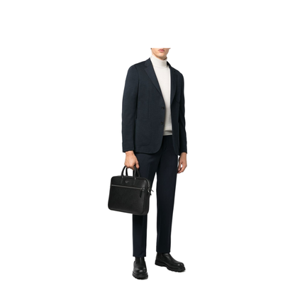 ASV Regenerated Saffiano Leather Business Bag - Black - Image 3