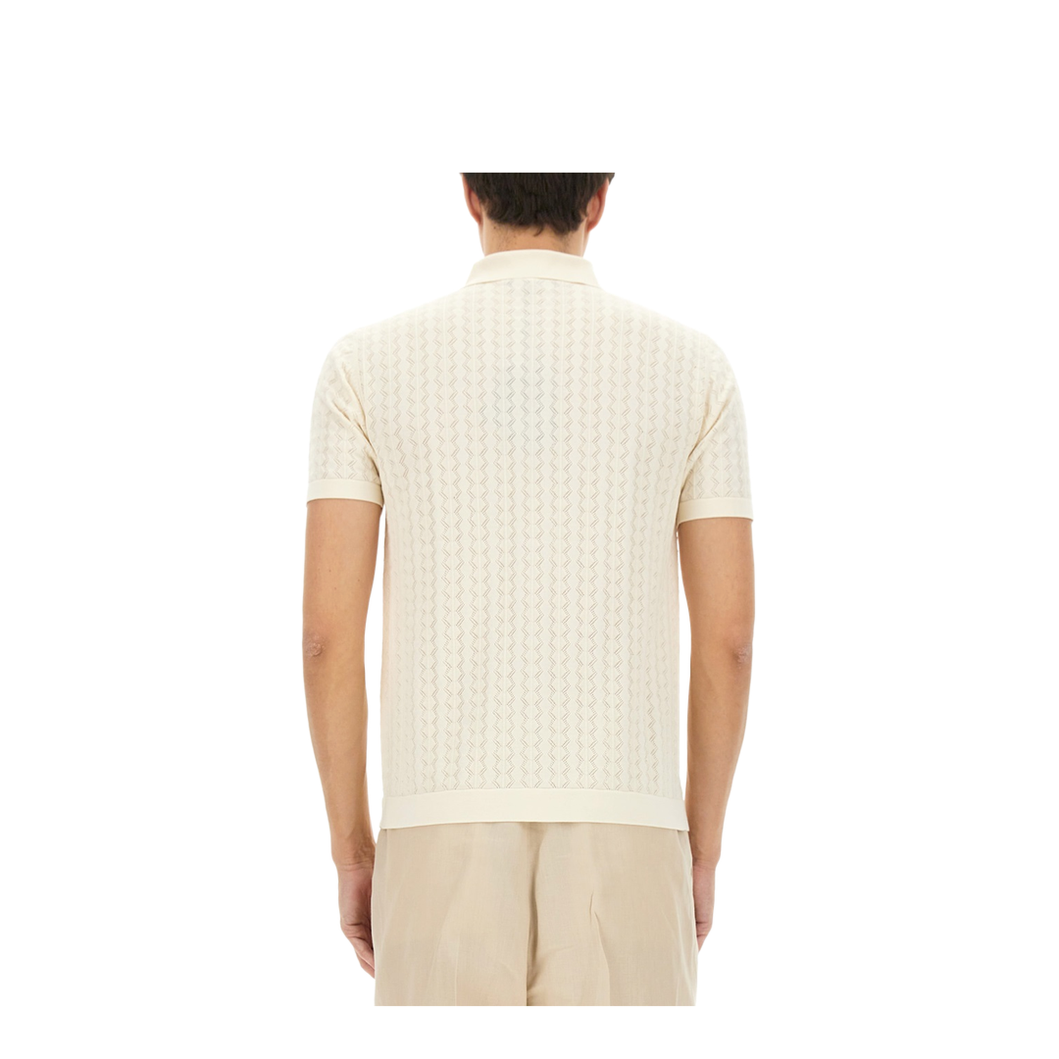 Perforated Cotton Knit Shirt - Image 3
