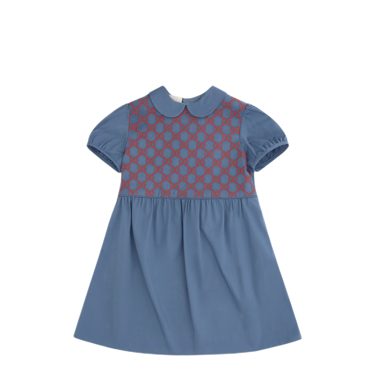 Stretch Cotton Poplin Dress For Girl - Image 1