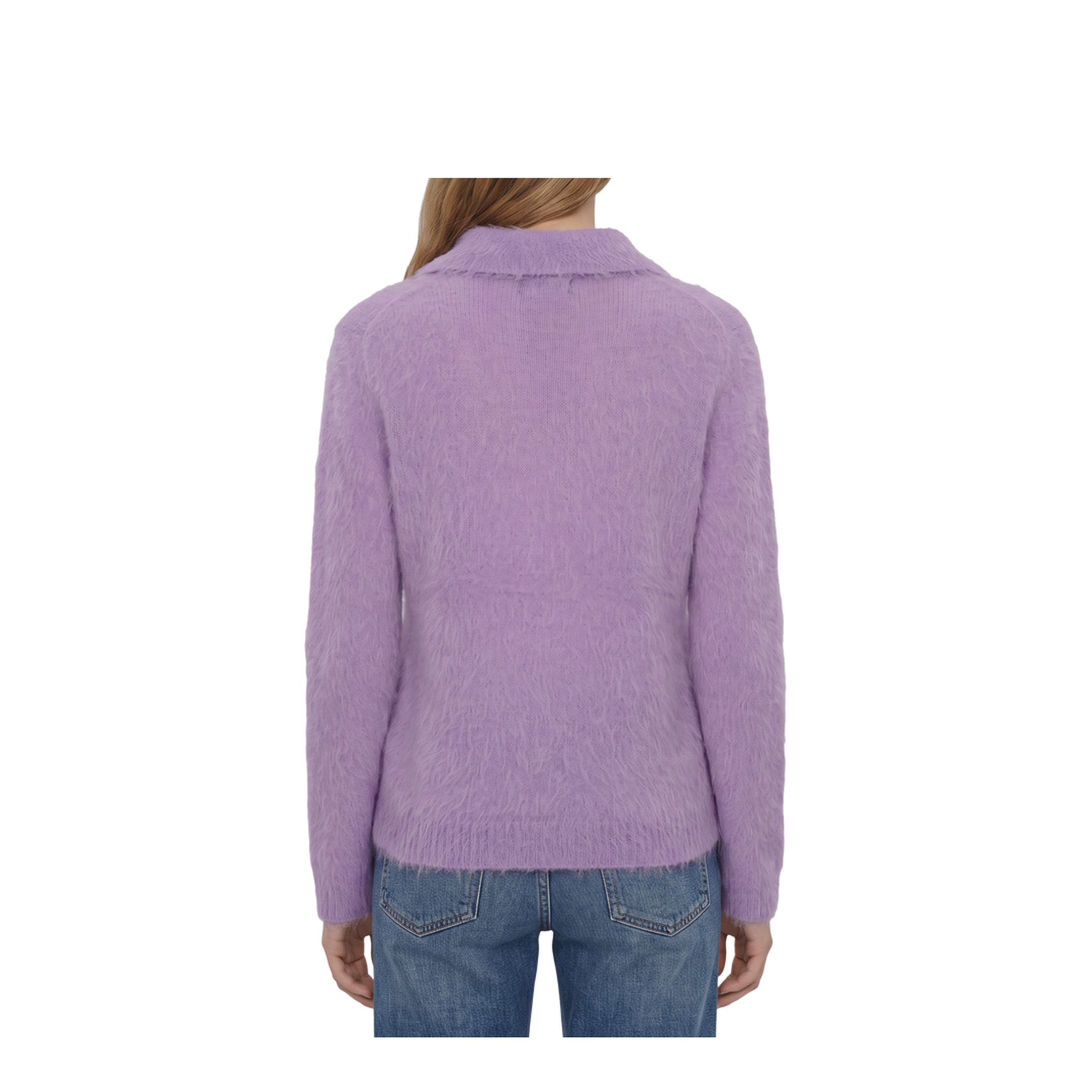 Dreamy Lavander Polo-Style Pullover - Image 2