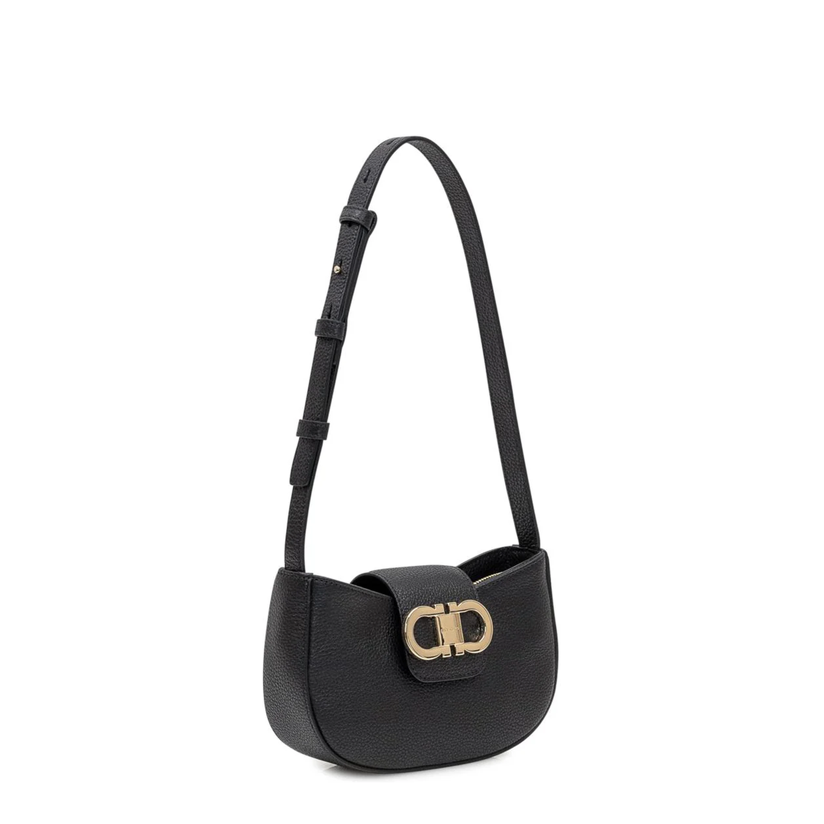 Minibag Double Gancino Small Leather Goods Black - Image 2