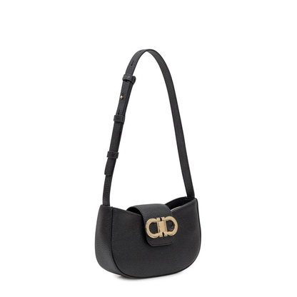 Minibag Double Gancino Small Leather Goods Black - Image 2