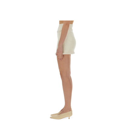 Boucle Mini Skirt With Pearls - Image 4