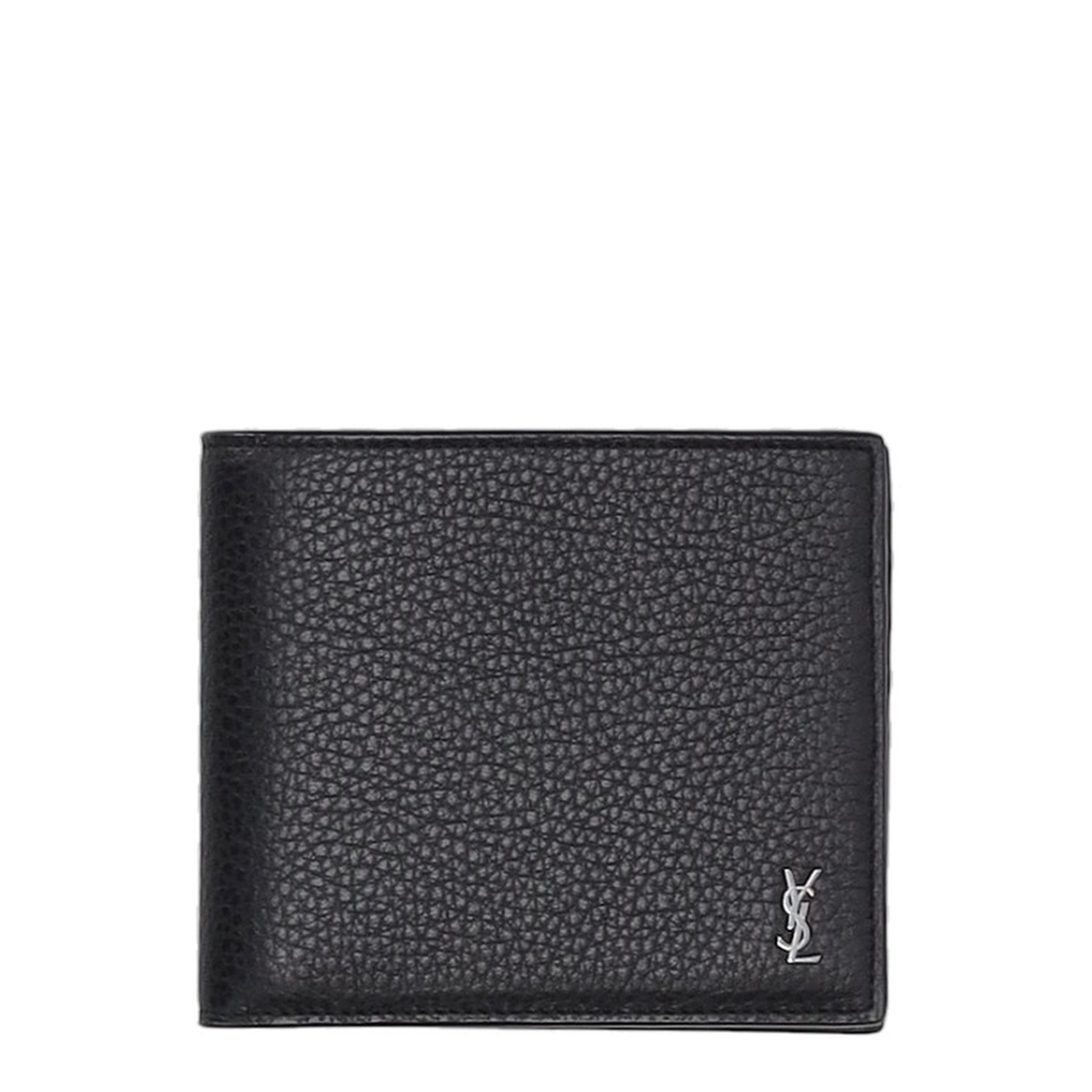 Tiny Cassandre East/West Wallet in Grained Leather (Black) - Image 3