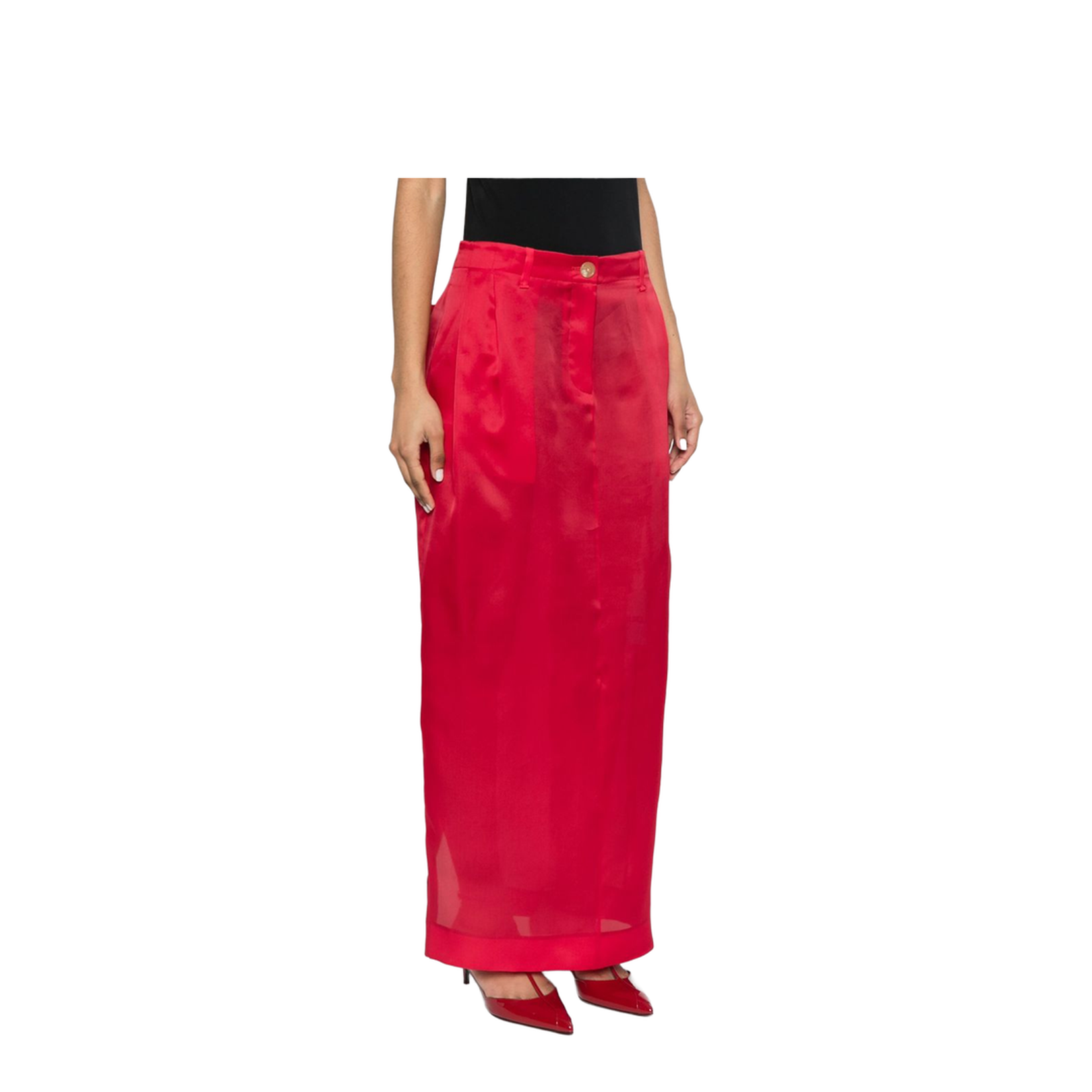 Silk Skirt with Concealed Fly and Pockets - Image 5