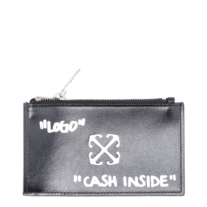 Zipped Card Case Quote Black - Image 1