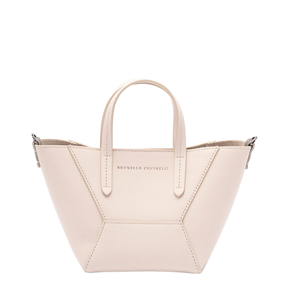 Mini BC Duo Leather Tote Bag - Brown - Image 2