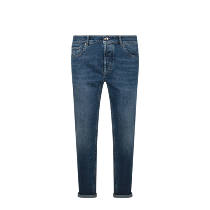 Logo Embroidery Stretch Jeans - Image 2