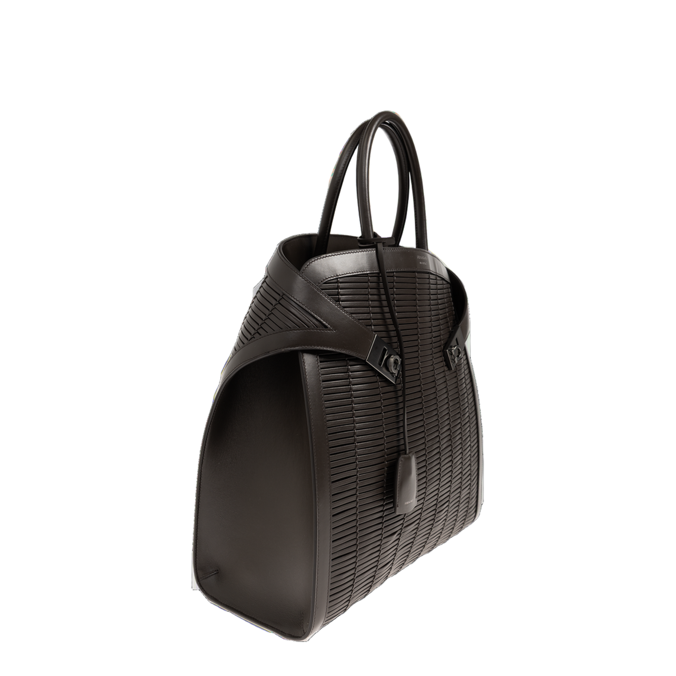 Hug Medium Calfskin Tote Bags - Testa Di Moro - Image 6