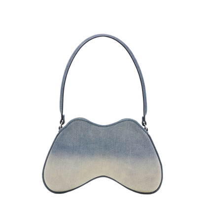 Double-D Medium Solarised Denim Shoulder Bag - Blue - Image 4