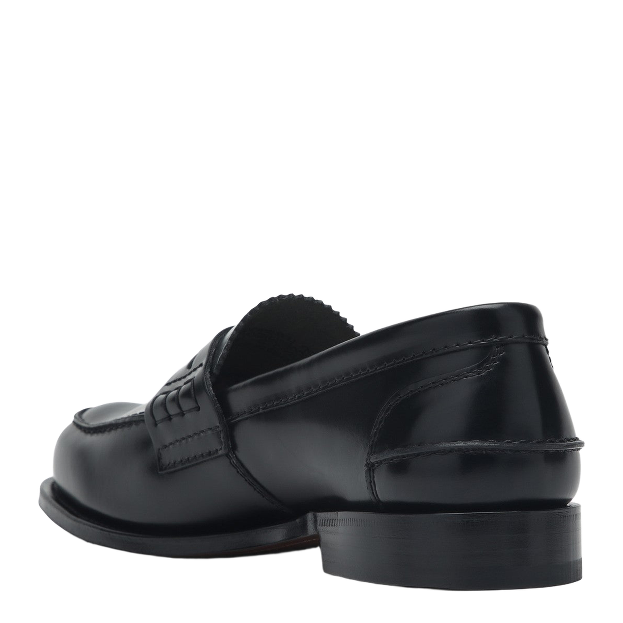 Black Shiny Leather Loafers - Image 2