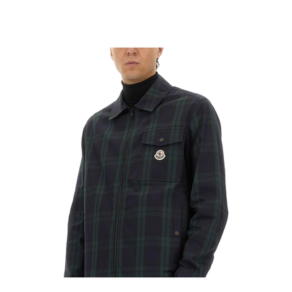 Checked Cotton Gabarine Shirt Jacket - Image 4