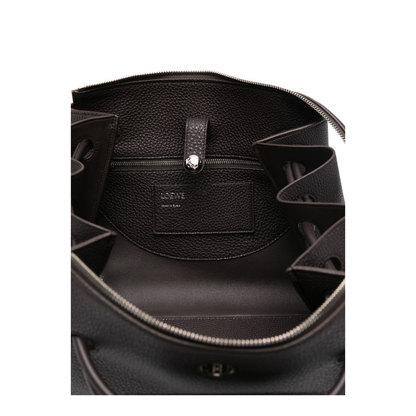 Madrid Medium Leather Handbag Dark Ebony - Image 3