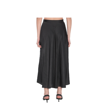 Satin Asymmetric Draped Skirt - Image 4
