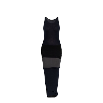 Upside Down Dress in Navy Blue/Gray - Image 1
