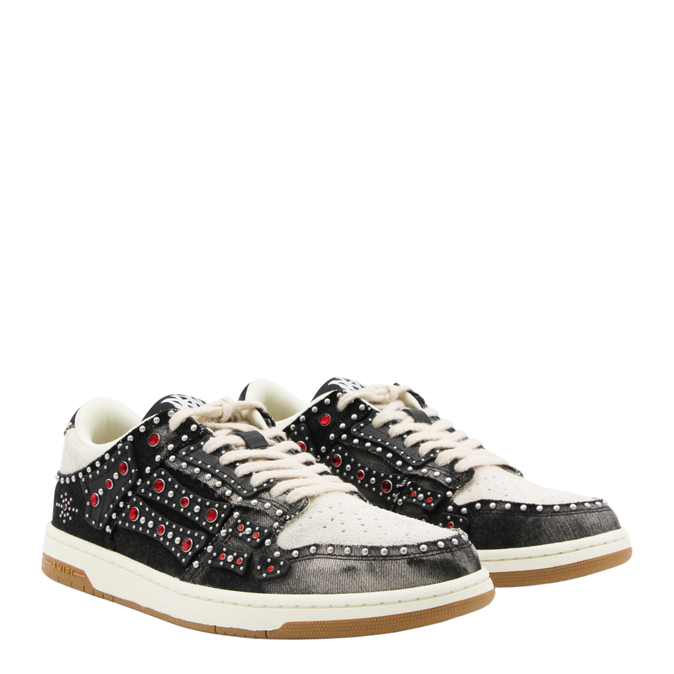 Skel Top Black Sneaker With Beads And Crystals - Image 3