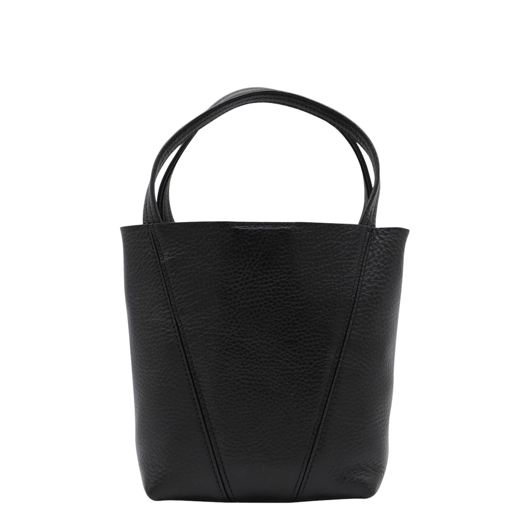 Small Spin Tote Bag in Grained Leather - Image 4