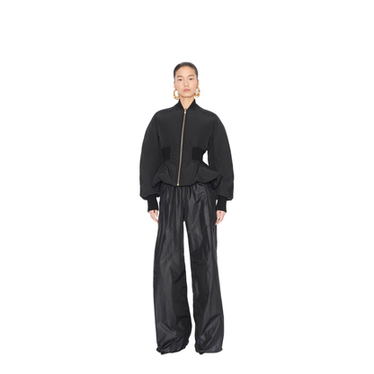 Nylon Peplum Bomber - Image 2