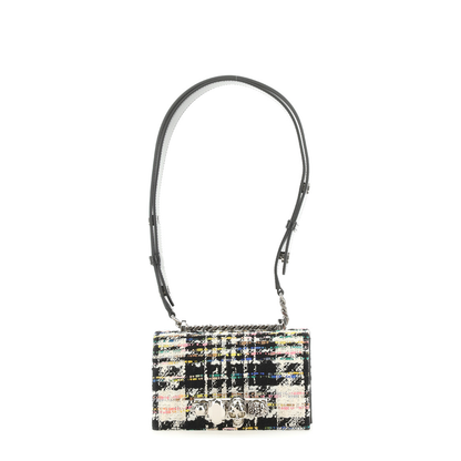 Jewelled Satchel Mini Tweed Crossbody Bag - Image 3
