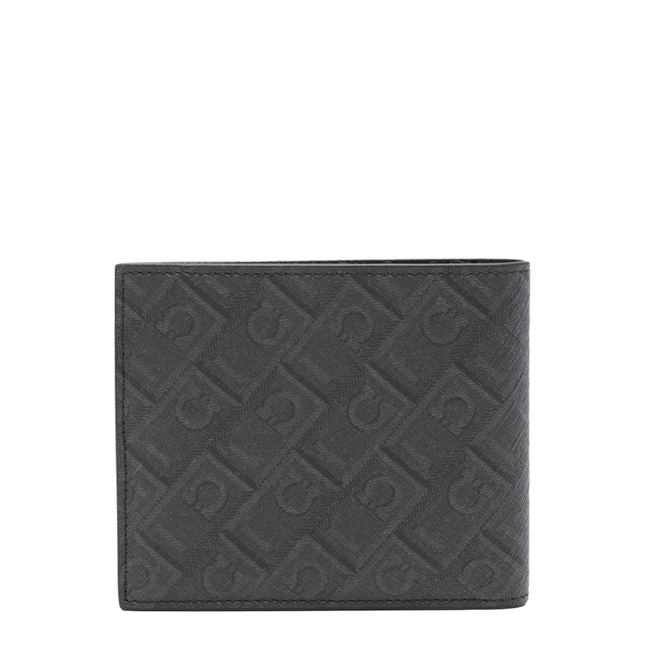 Monogram Calf Leather Wallet - Grey and Black - Image 3