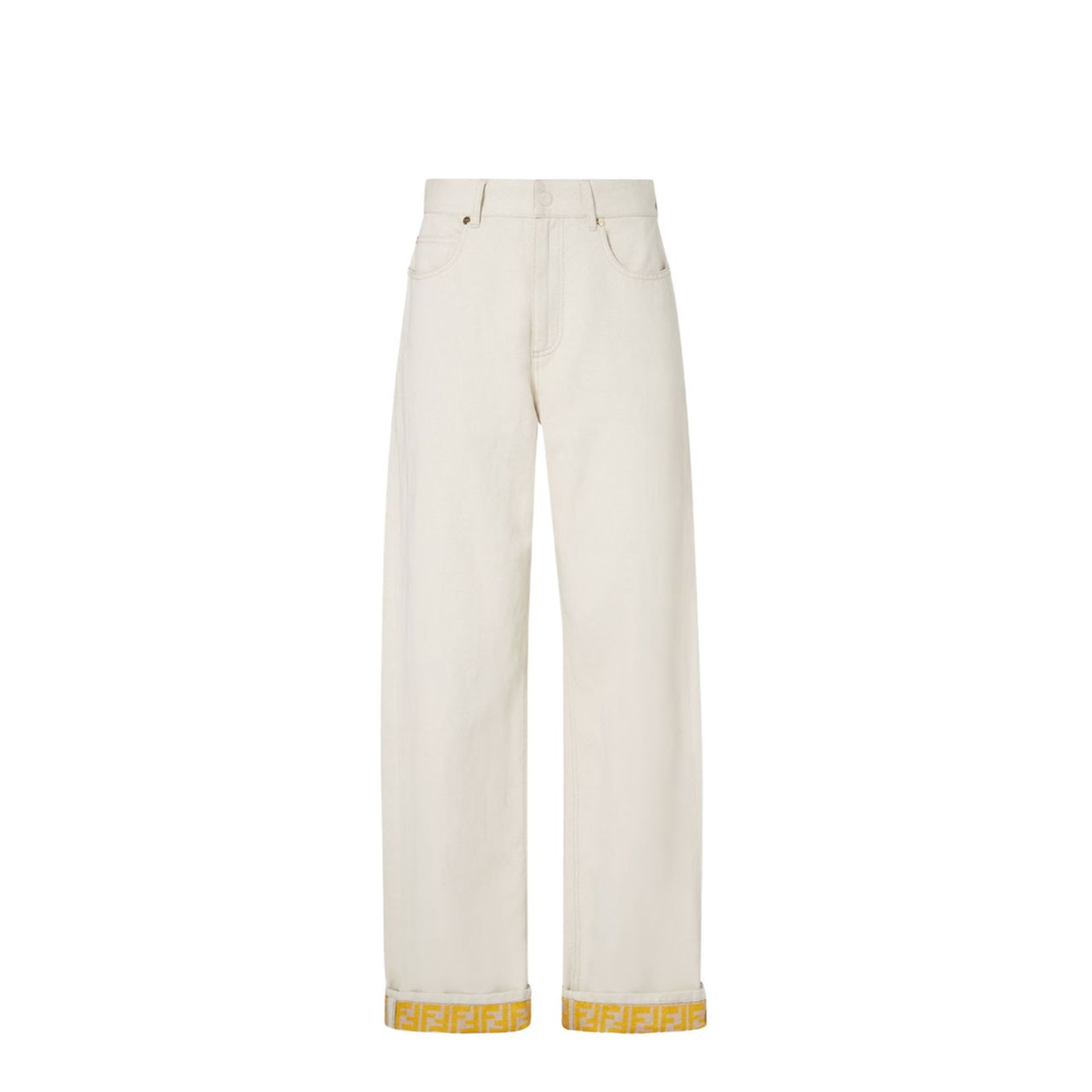 Beige Denim Trousers - Image 1