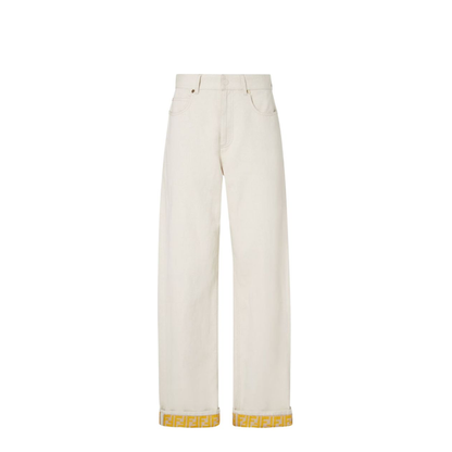 Beige Denim Trousers - Image 1