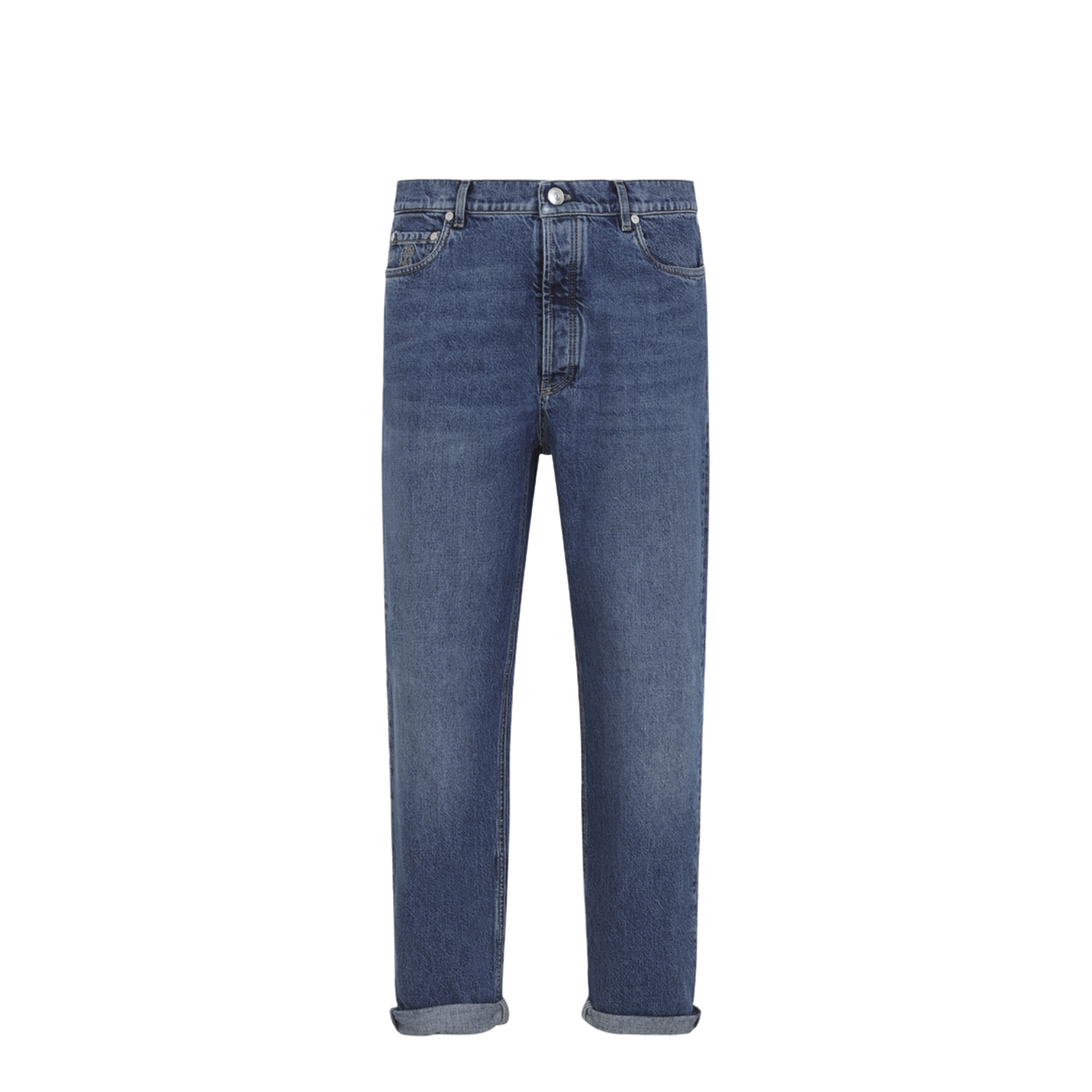 Straight-leg turn-up Jeans - Image 3